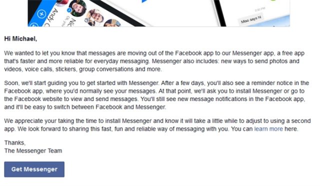 set away message facebook messenger