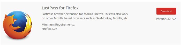 lastpass extension firefox needs two logins to show sites