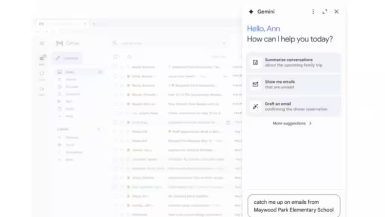 The Gemini side panel is officially available for Gmail, Google Docs, and other Workspace apps.