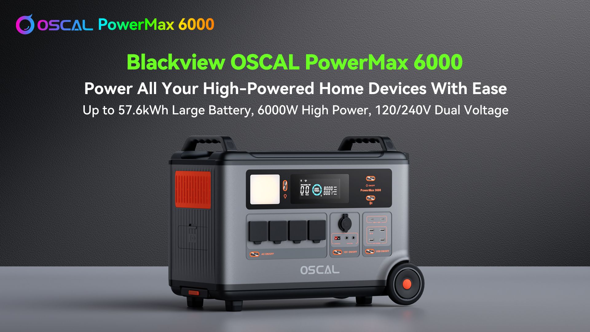 OSCAL’s 6000W Power Station PowerMax 6000 Launched for Home Power Systems