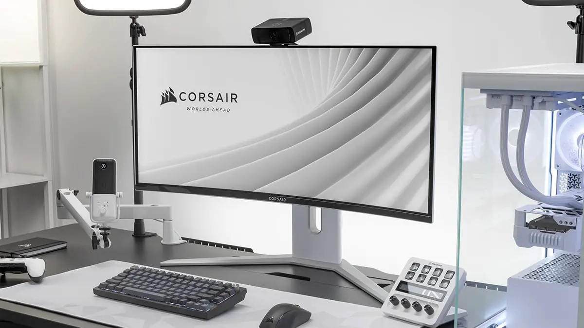 CORSAIR Unveils a 34-inch, QD-OLED Gaming Monitor with a Sleek White Design